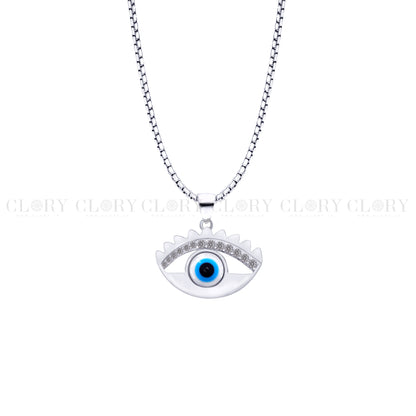 Evil eyes pendant with CZ stone