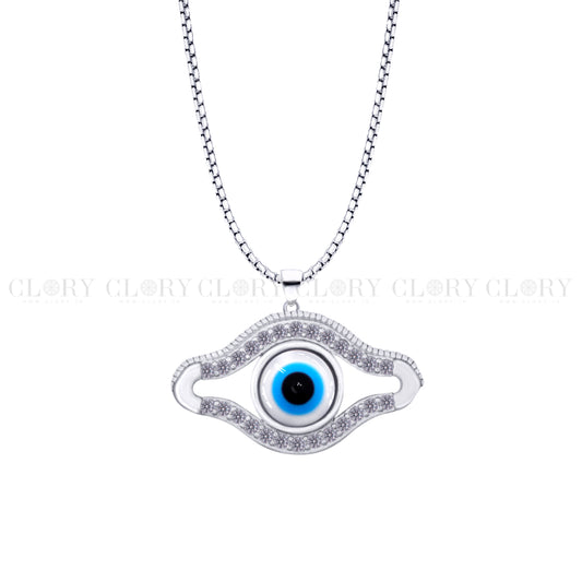 Evil eyes pendant with CZ stone