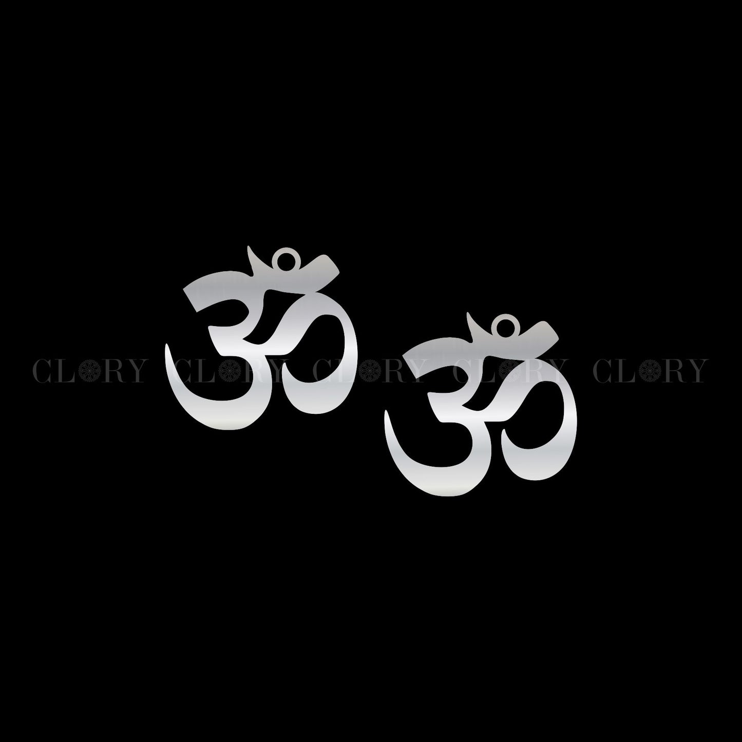 Aum shiva mantra stud earring
