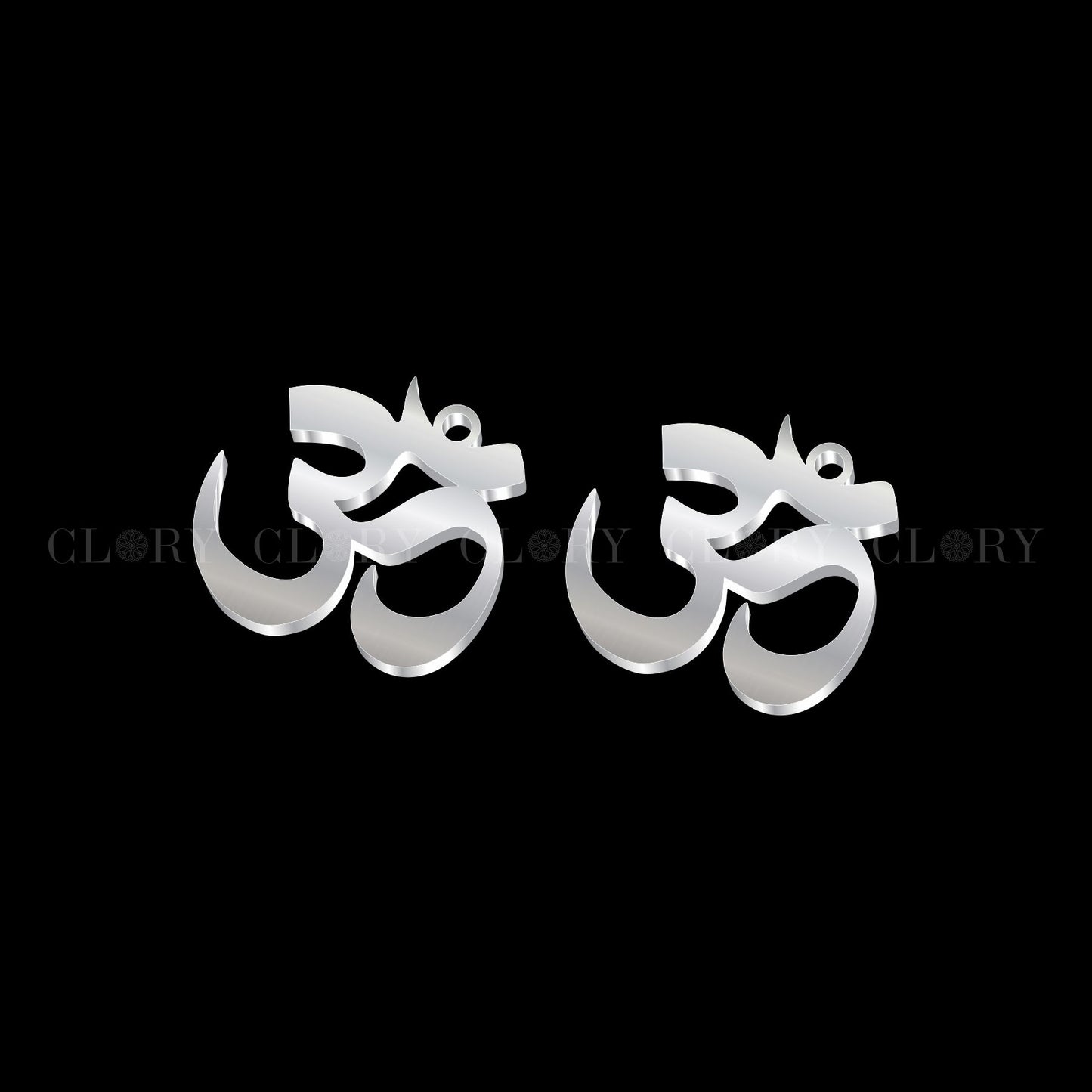 Aum shiva mantra stud earring