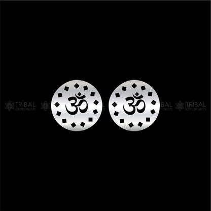 Aum shiva mantra stud earring