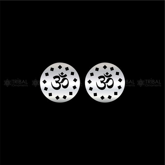 Aum shiva mantra stud earring