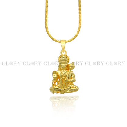 Lord Hanuman ji divine gold polished pendant