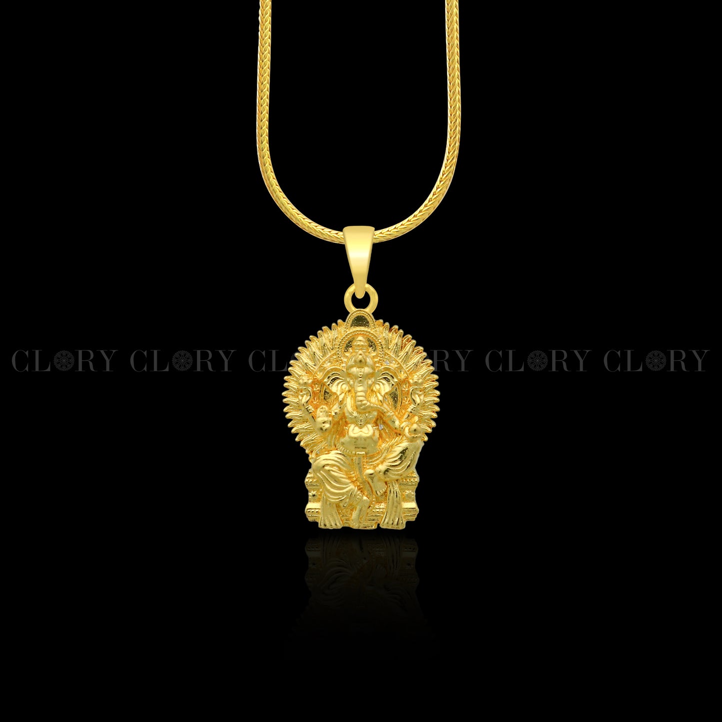 Lord Lord Ganesha divine  gold polished pendant