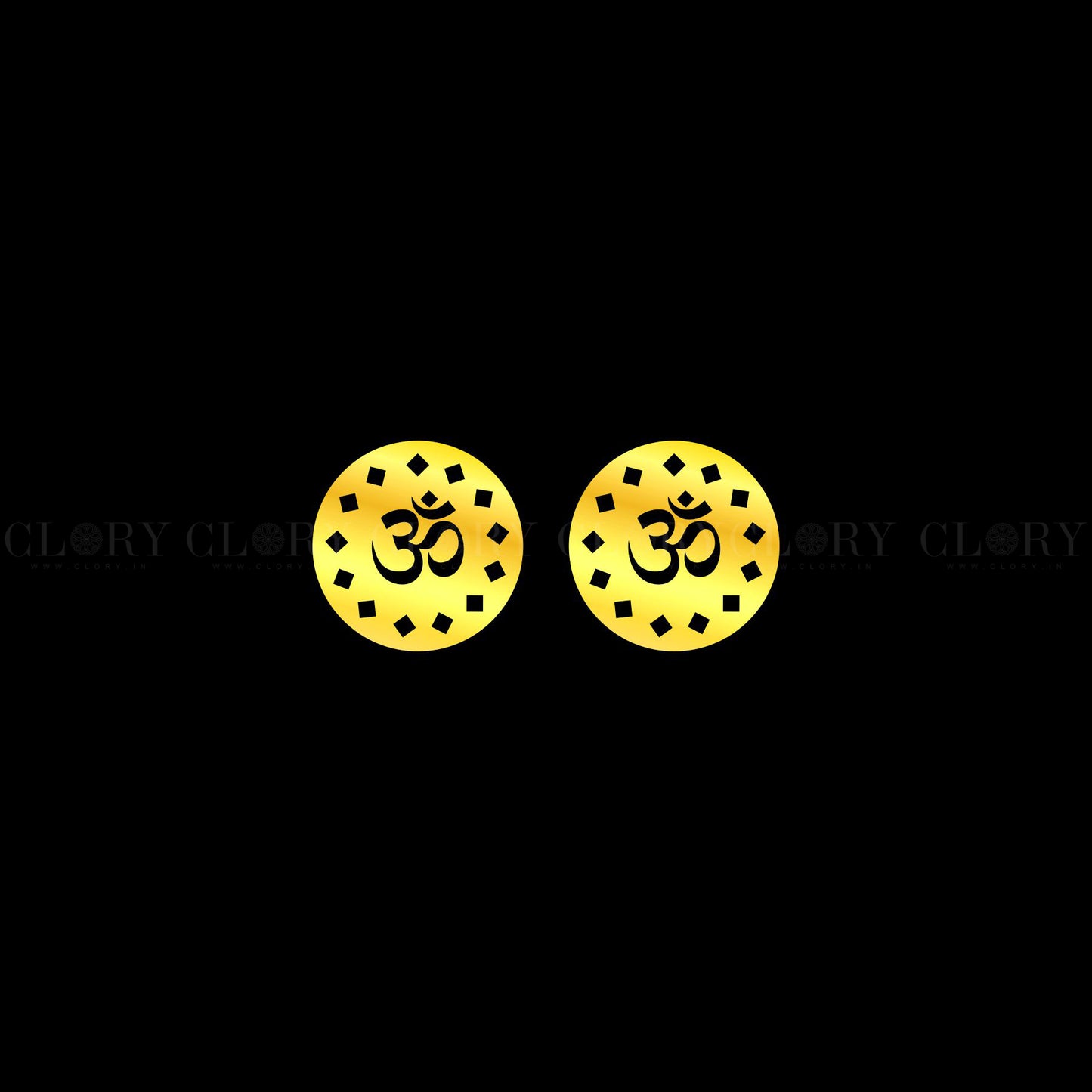 Aum shiva mantra stud earring