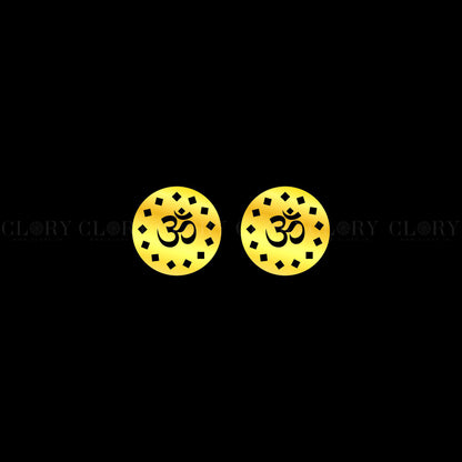 Aum shiva mantra stud earring