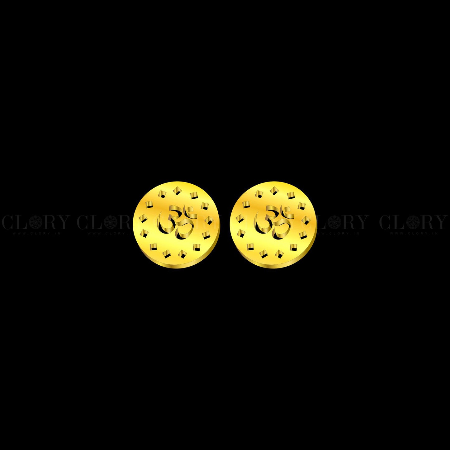 Aum shiva mantra stud earring