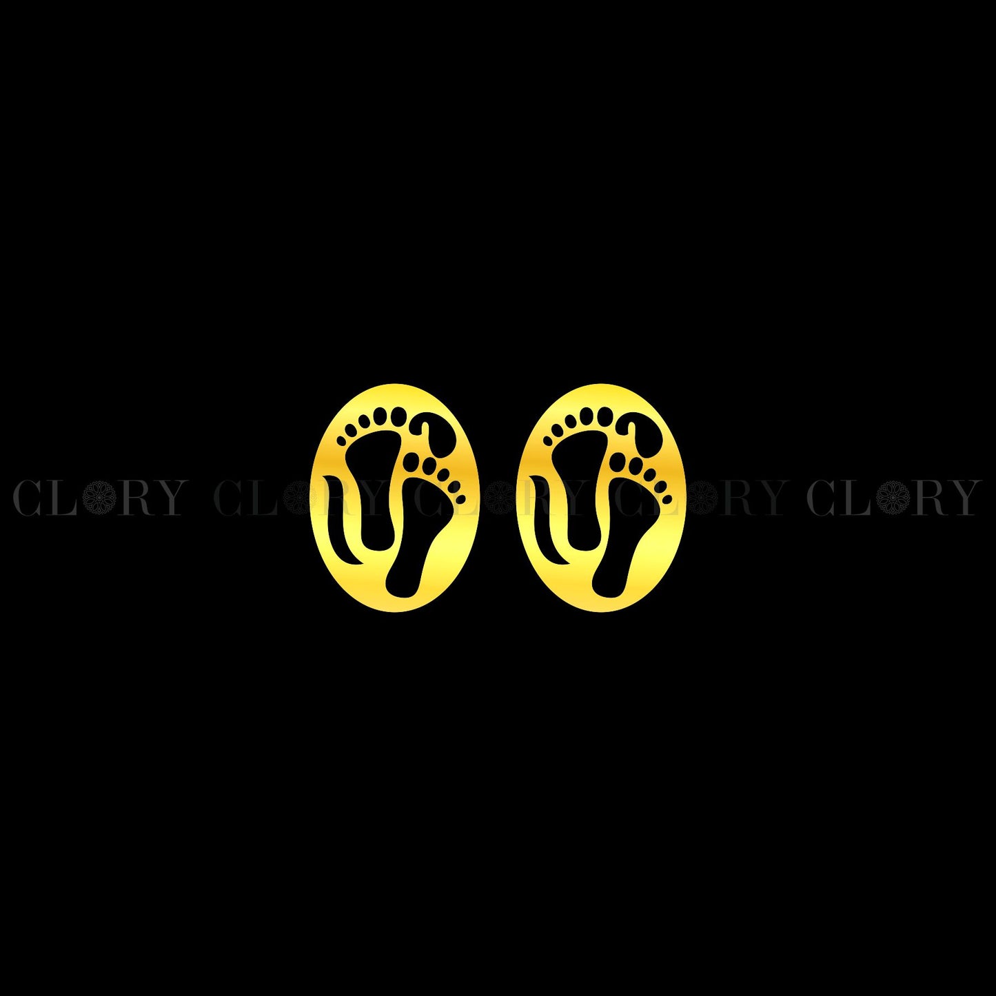 Baby foot stud earring