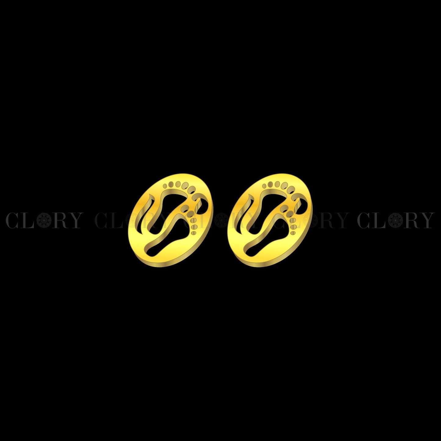 Baby foot stud earring