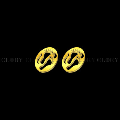 Baby foot stud earring