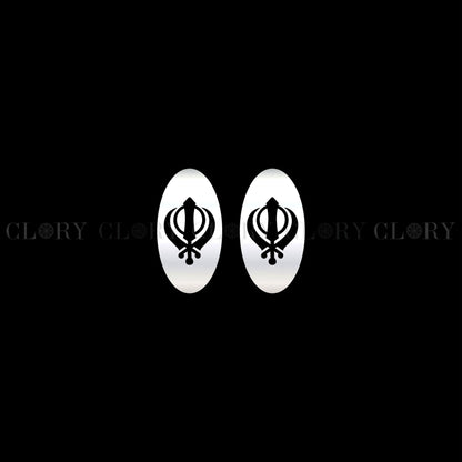 Khanda Sikhisme stud earring
