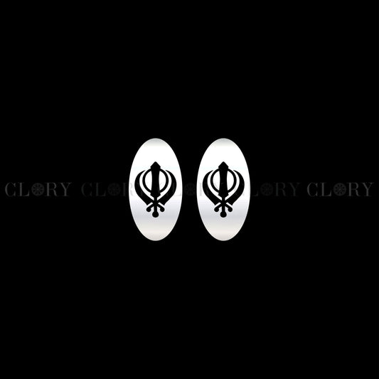 Khanda Sikhisme stud earring
