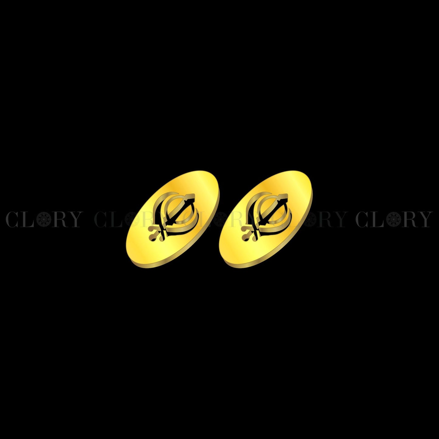 Khanda Sikhisme stud earring