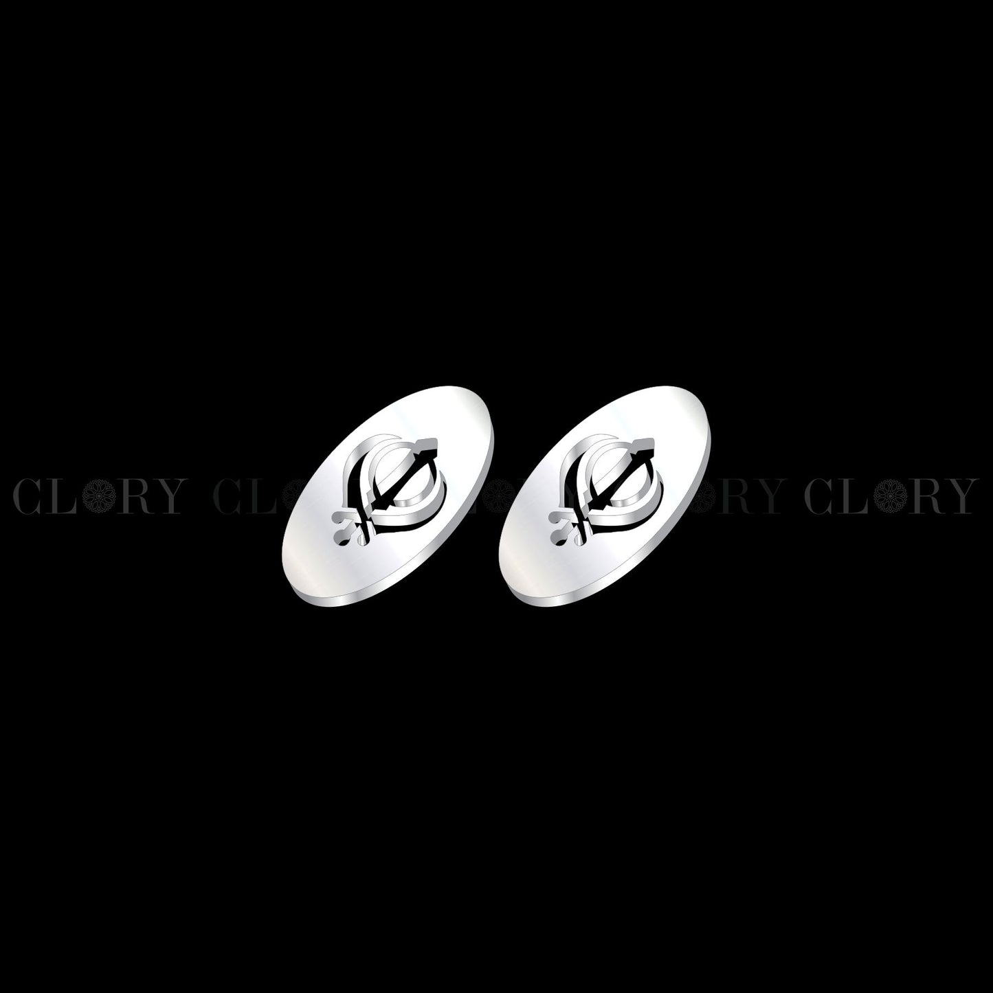 Khanda Sikhisme stud earring