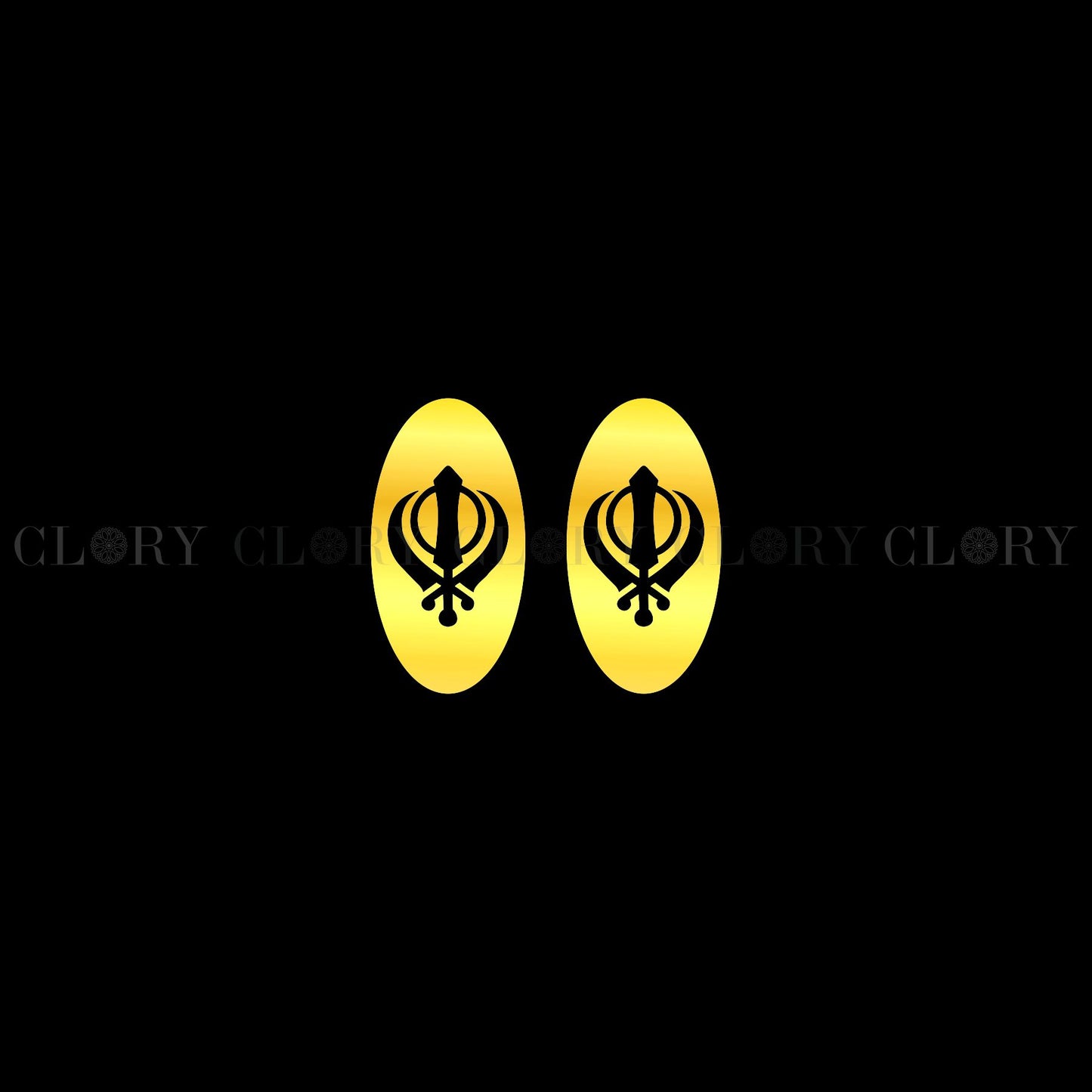 Khanda Sikhisme stud earring