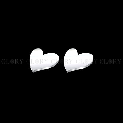 Baby hand in heart design stud earring