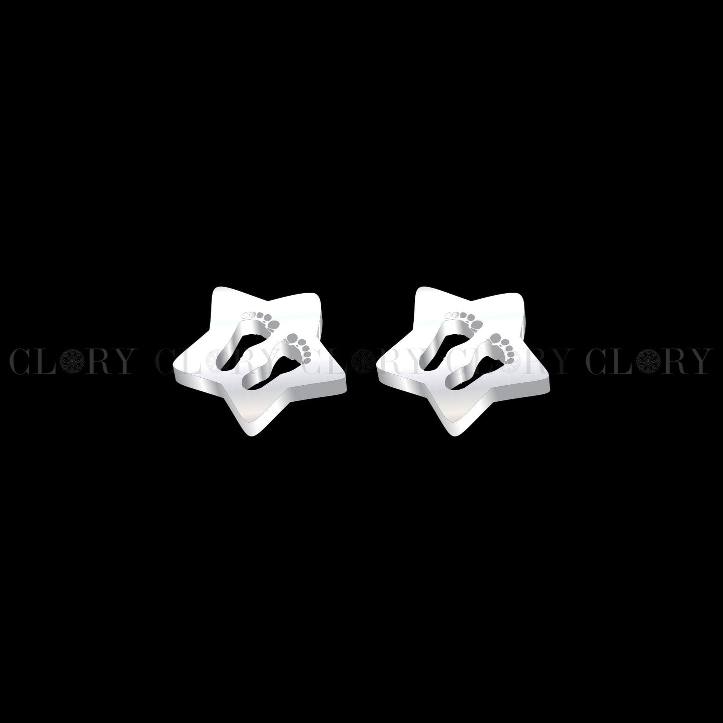Baby foot stud earring