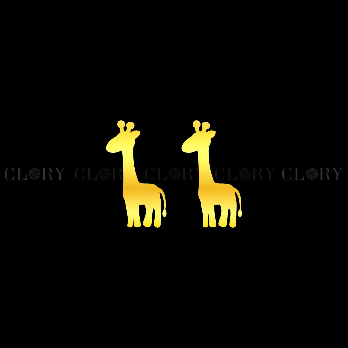 Giraffe design stud earring