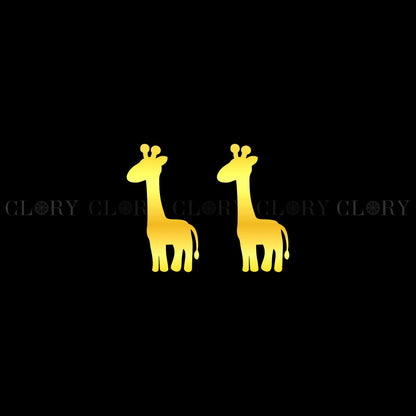 Giraffe design stud earring