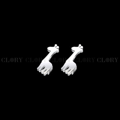 Giraffe design stud earring