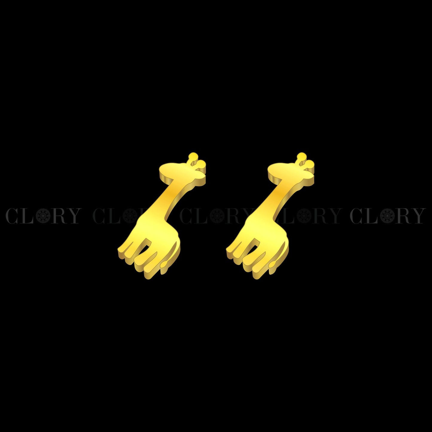 Giraffe design stud earring