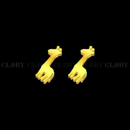 Giraffe design stud earring