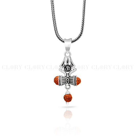 Lord shiva trident with Rudraksha pendant