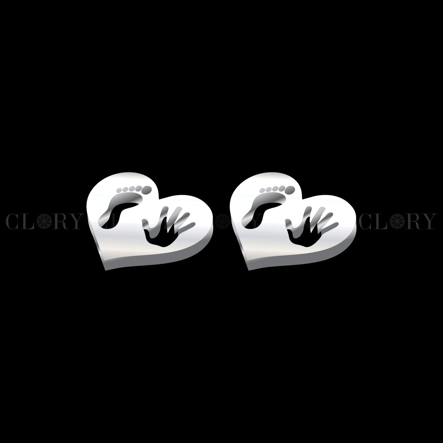 Baby foot stud earring