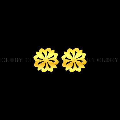 Flower design stud earring