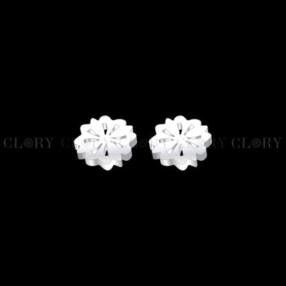 Flower design stud earring
