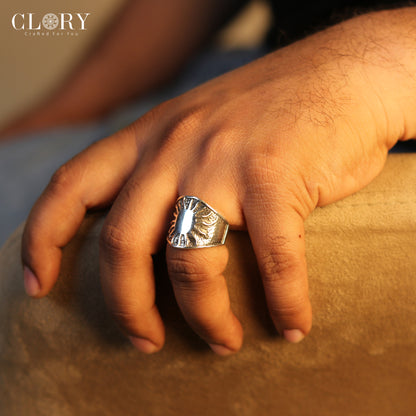Sun design men's ring