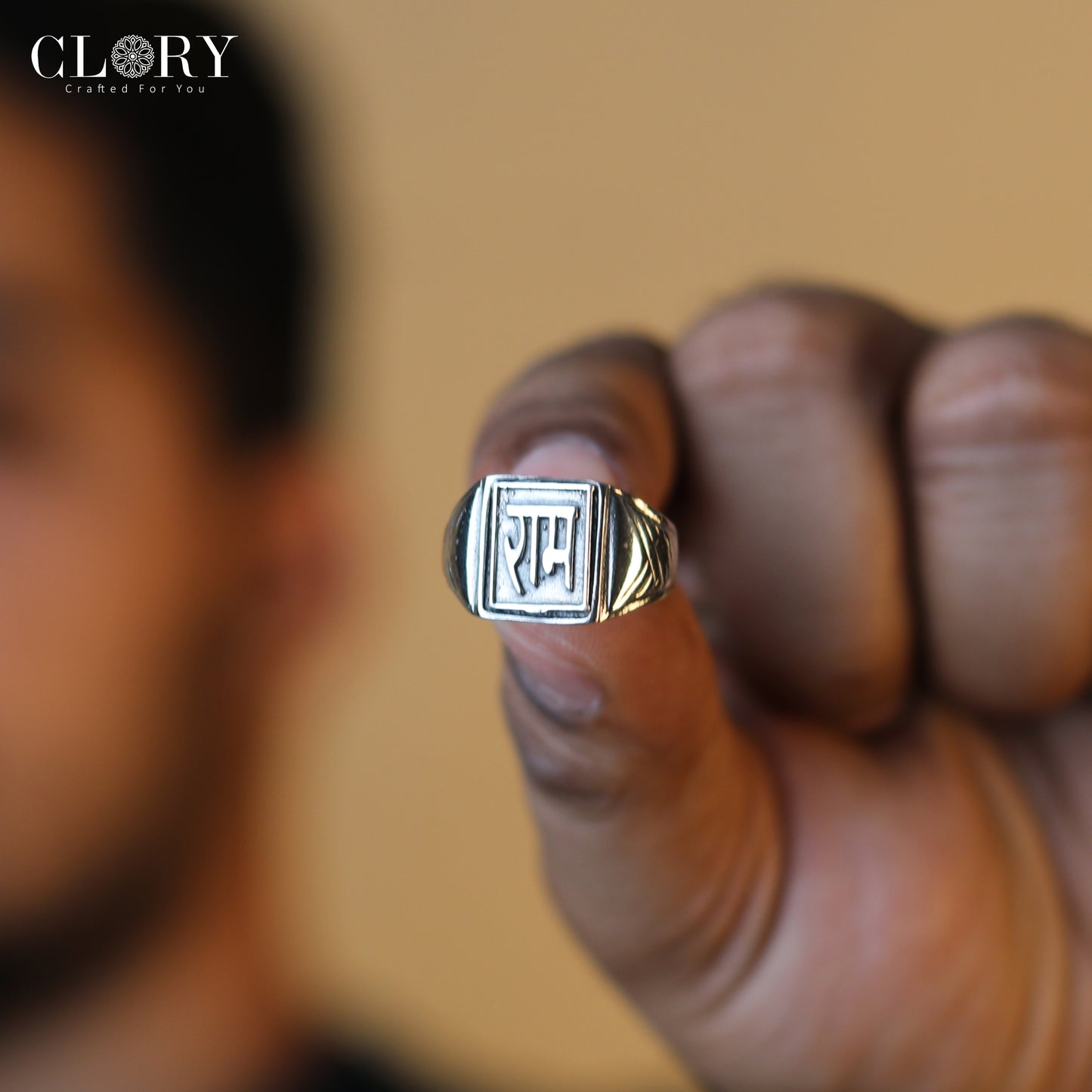 Ram ji design men's ring
