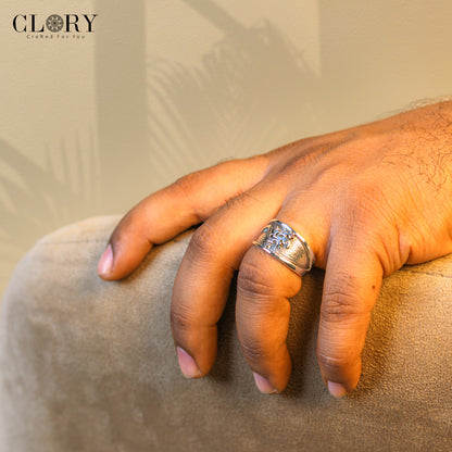 Lizard design men's ring