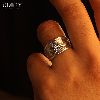 Lizard design men's ring