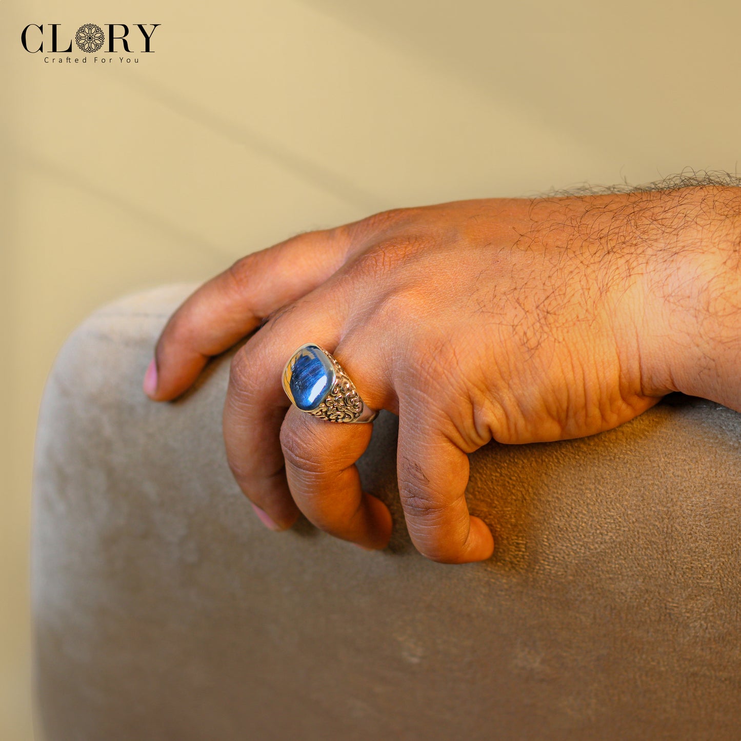 stylish vintage design men's ring
