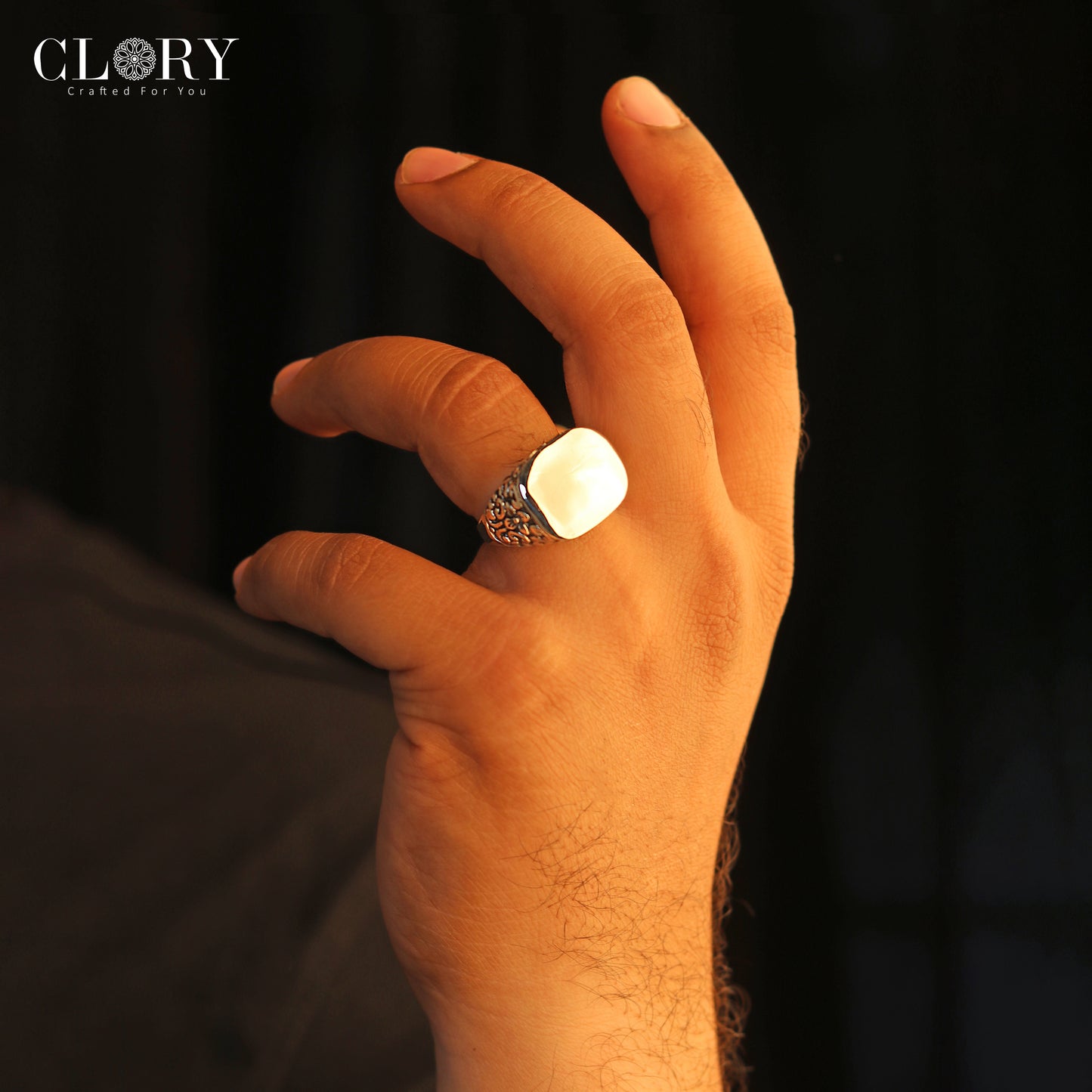 stylish vintage design men's ring