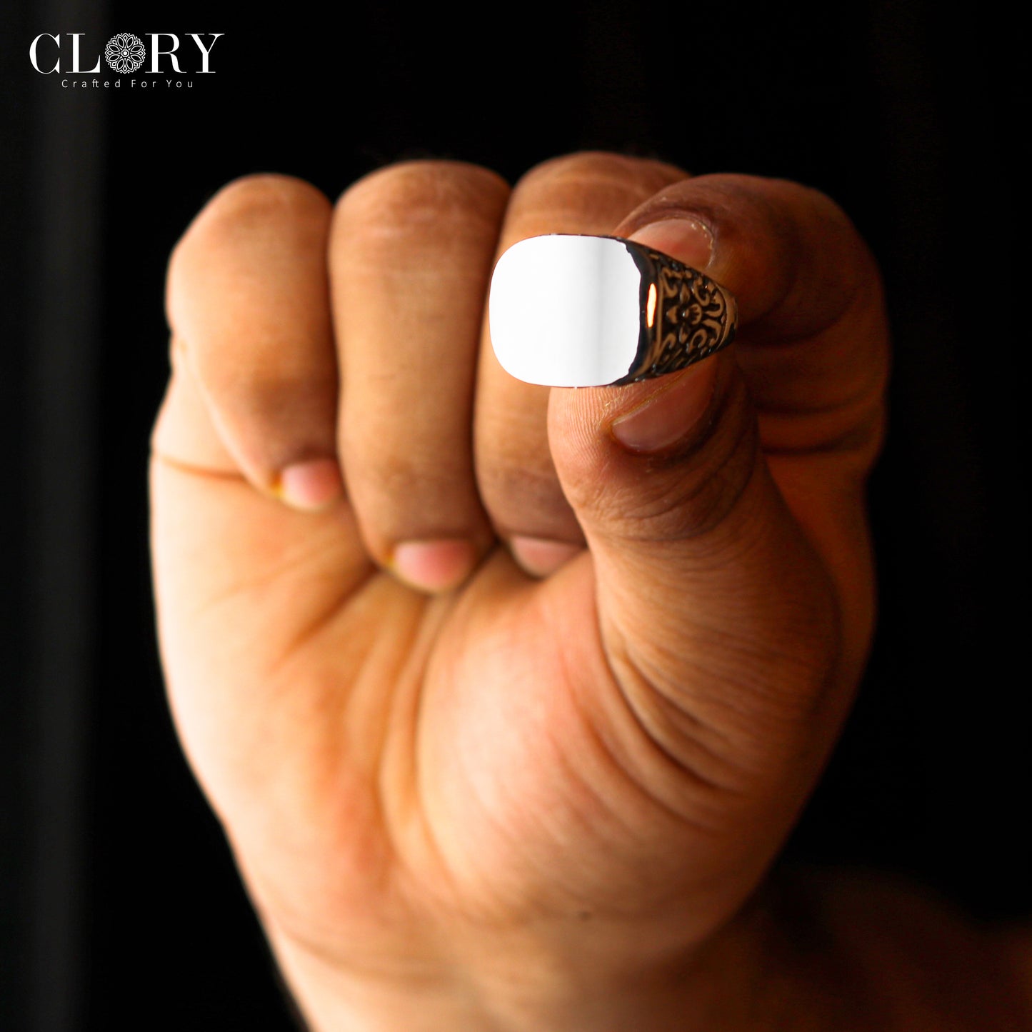 stylish vintage design men's ring