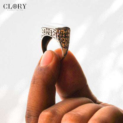 stylish vintage design men's ring