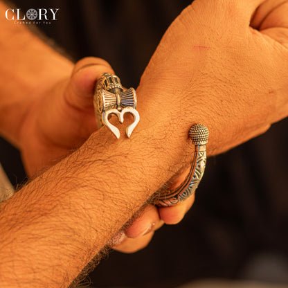 Lord Shiva trident cuff kada