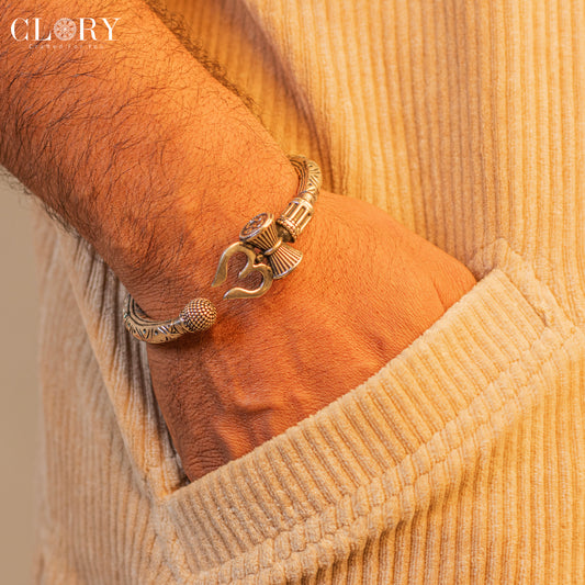 Lord Shiva trident cuff kada