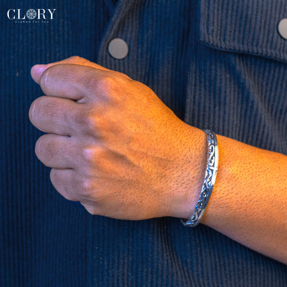 Adjustable cuff bangle bracelet