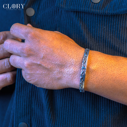Adjustable cuff bangle bracelet