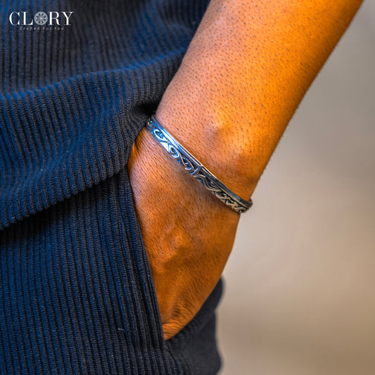 Adjustable cuff bangle bracelet