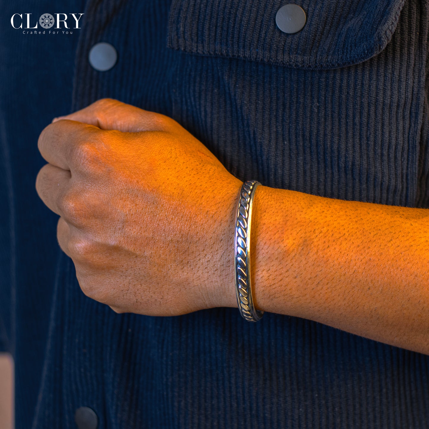 Bright cuff bangle bracelet kada