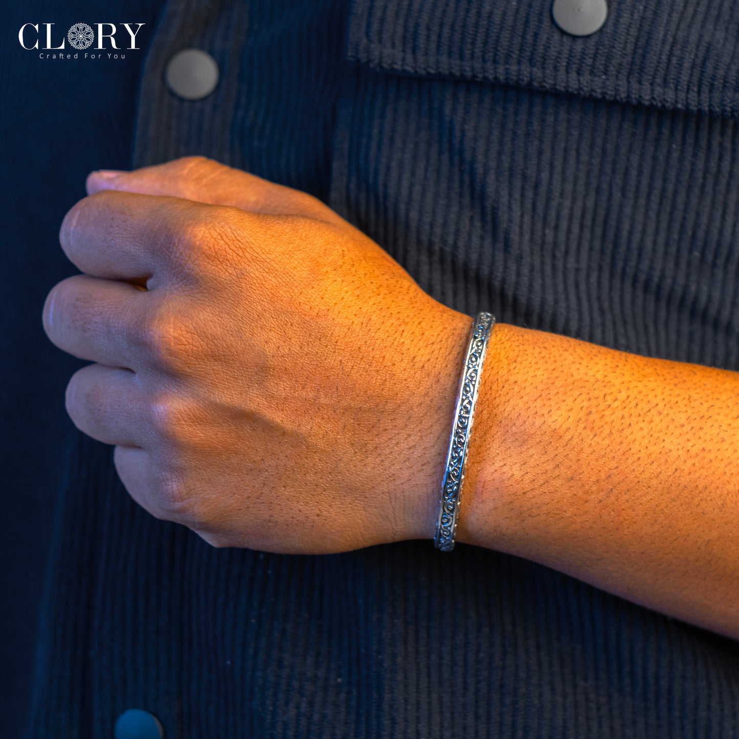 Finish fashion kada cuff bracelet