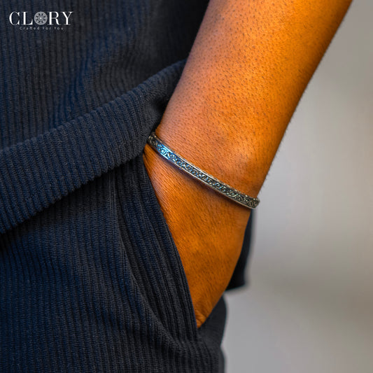 Finish fashion kada cuff bracelet