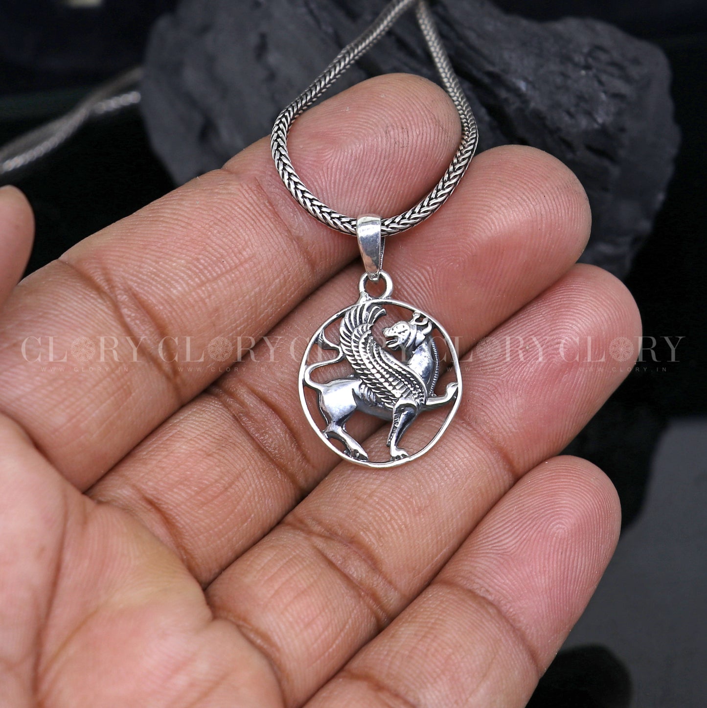 Ancient persian winged lion pendant