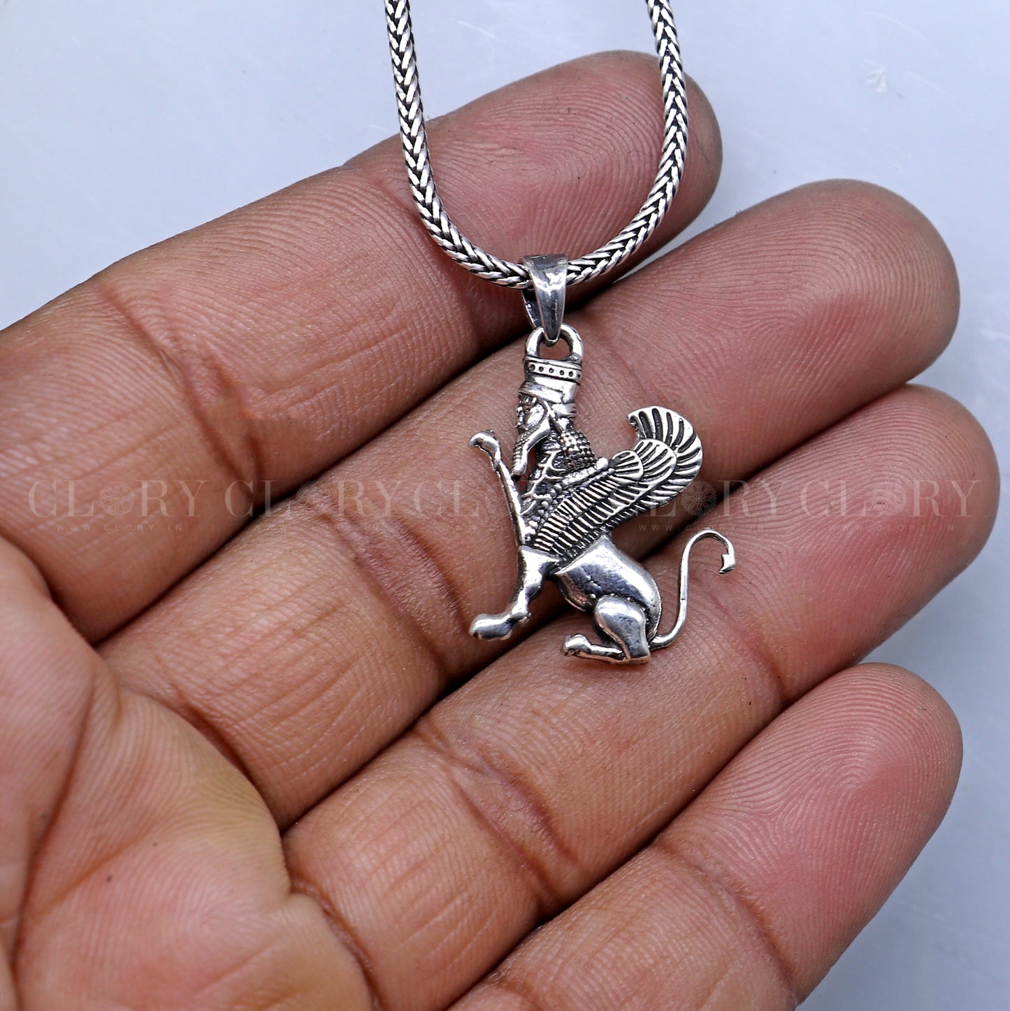 Persian winged sphinex pendant