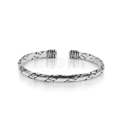 Foxtail design cuff bracelet kada