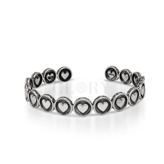 Heart shape design Bangle cuff bracelet kada,